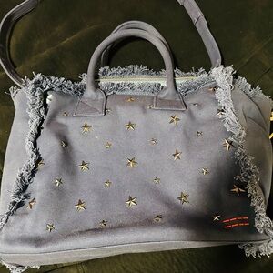 Peace Love World Starry Fringed Tote